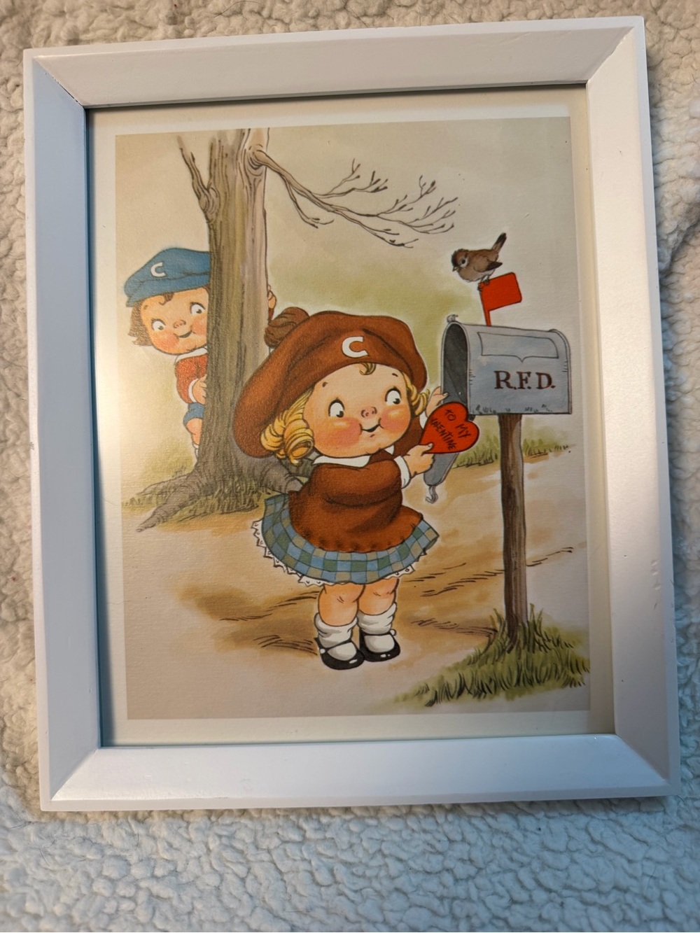 Campbell Soup Print “To My Valentine”. Framed.